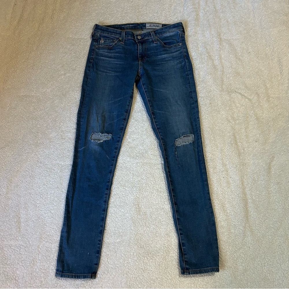 27R Ag-Ed Super skinny ankle jeans